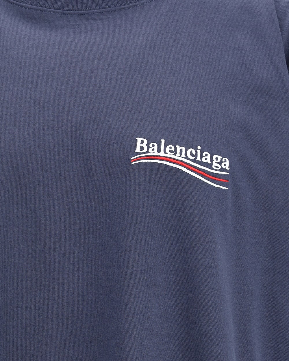BALENCIAGA DOUBLE LAYERED CAMPAIGN T- SHIRT BLUE