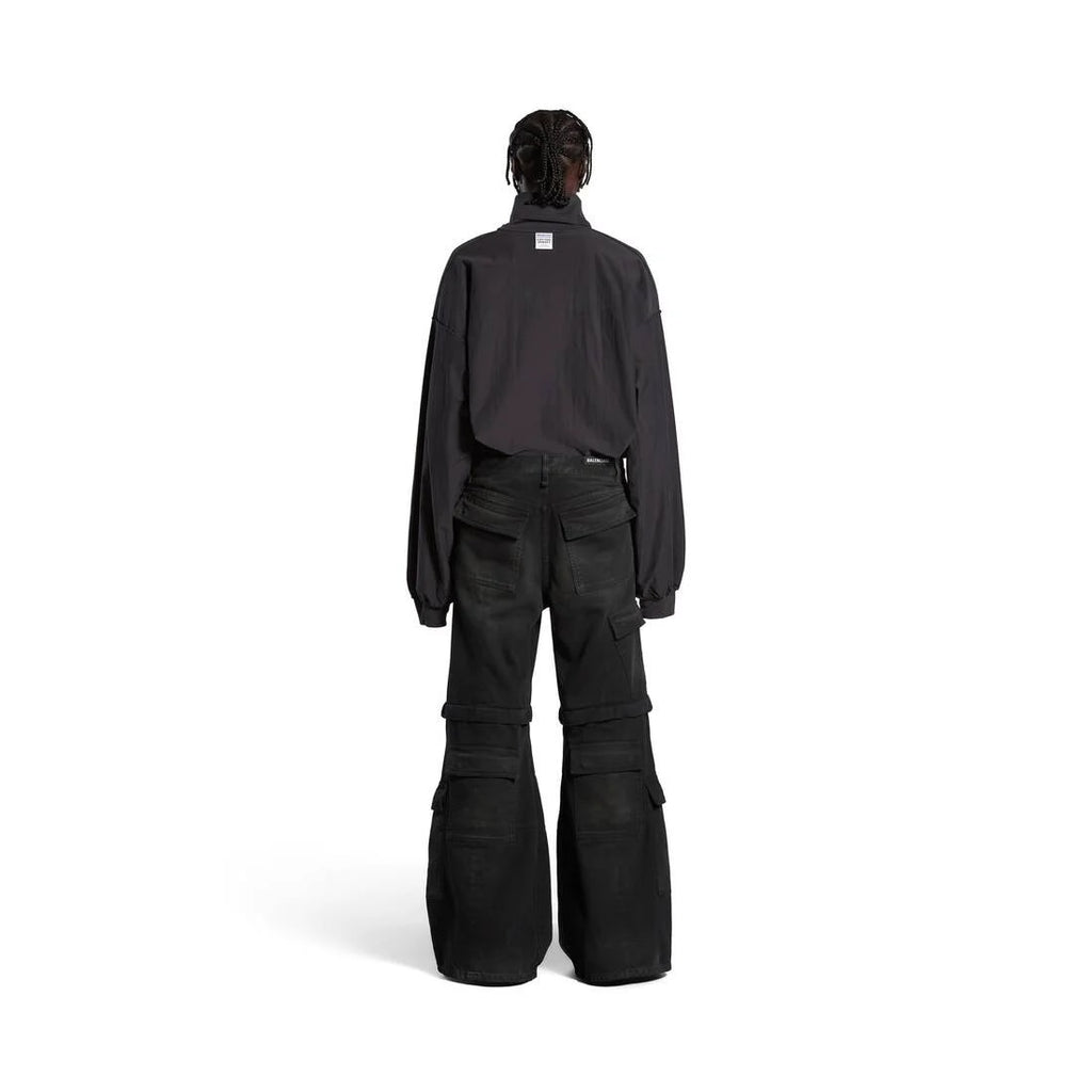 BALENCIAGA FLARED CARGO PANTS CONVERTIBLE BLACK