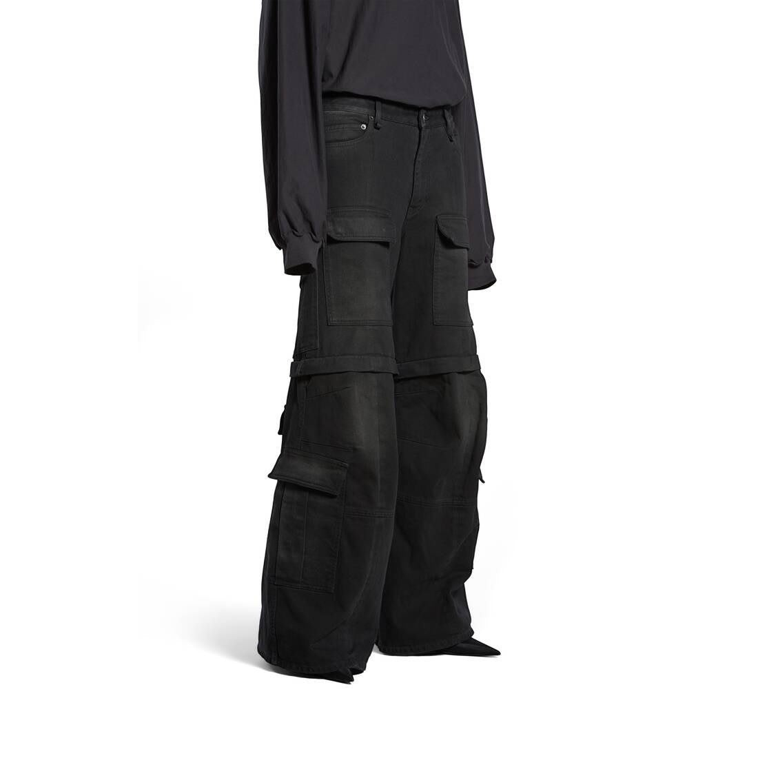 BALENCIAGA FLARED CARGO PANTS CONVERTIBLE BLACK
