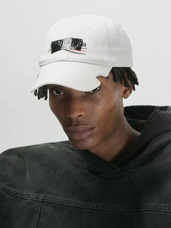 BALENCIAGA GAFFER COTTON WHITE HAT