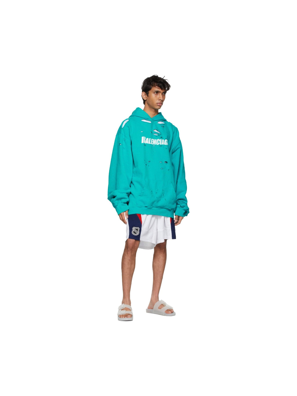 BALENCIAGA HOCKEY MESH SHORT WHITE