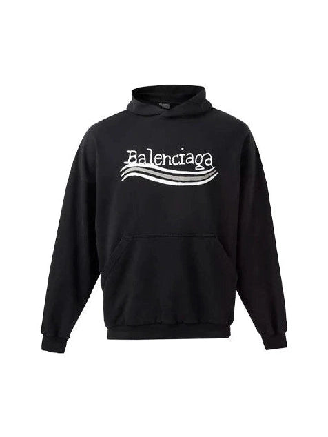 BALENCIAGA HOODIE DRAWN CAMPAIGN BLACK BALENCIAGA The Hype Company