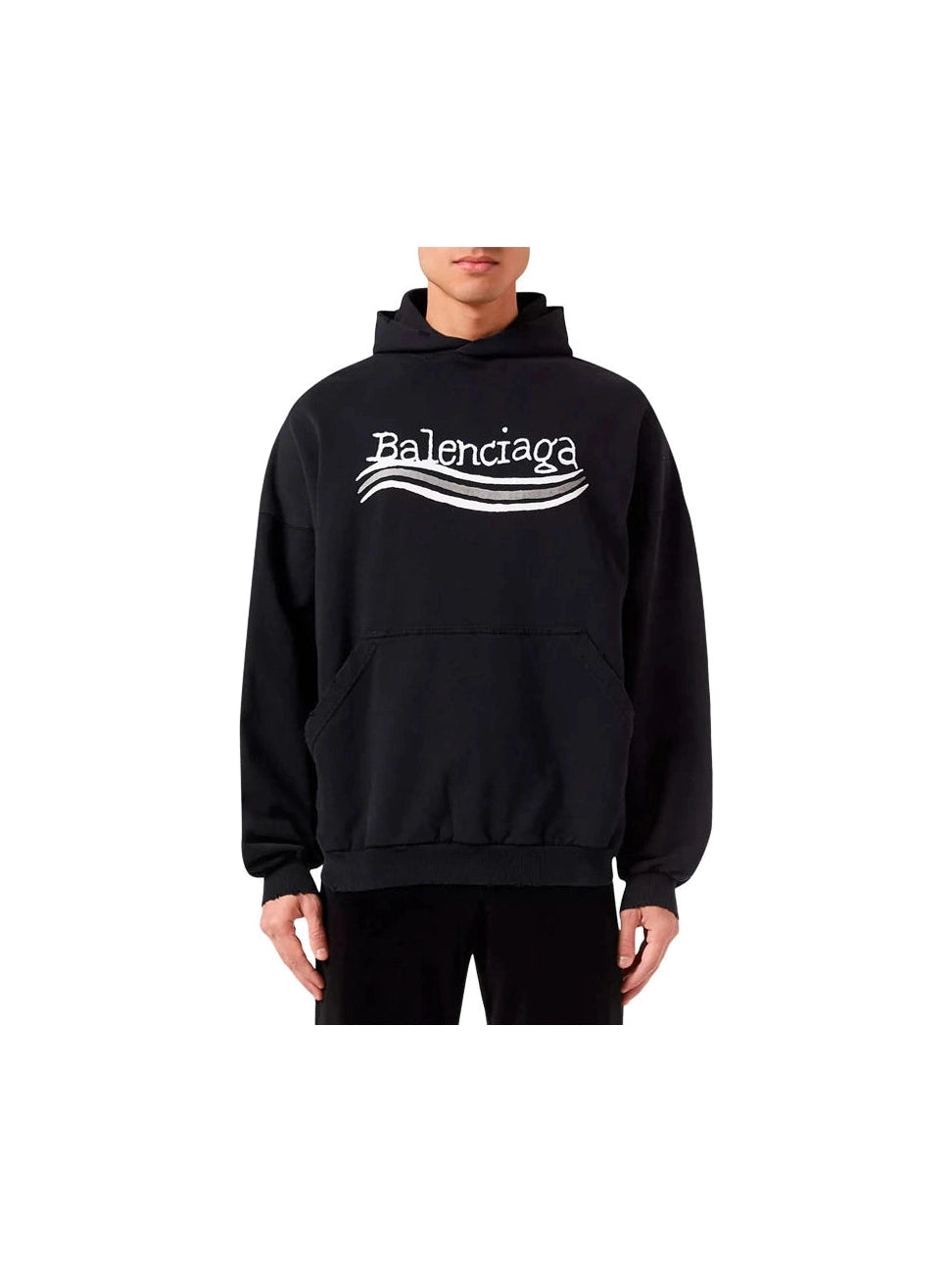 BALENCIAGA HOODIE DRAWN CAMPAIGN BLACK BALENCIAGA The Hype Company