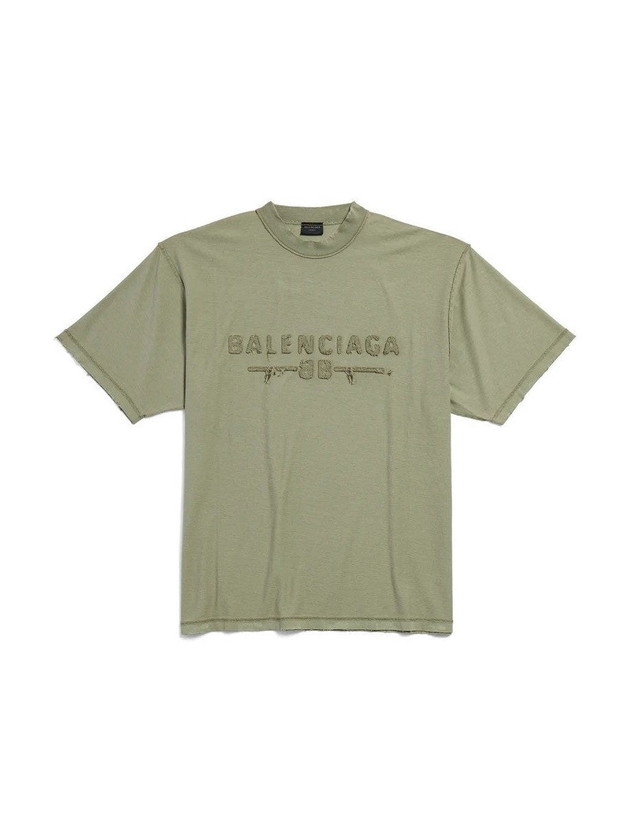 BALENCIAGA INSIDE OUT MILITARY GREEN T-SHIRT
