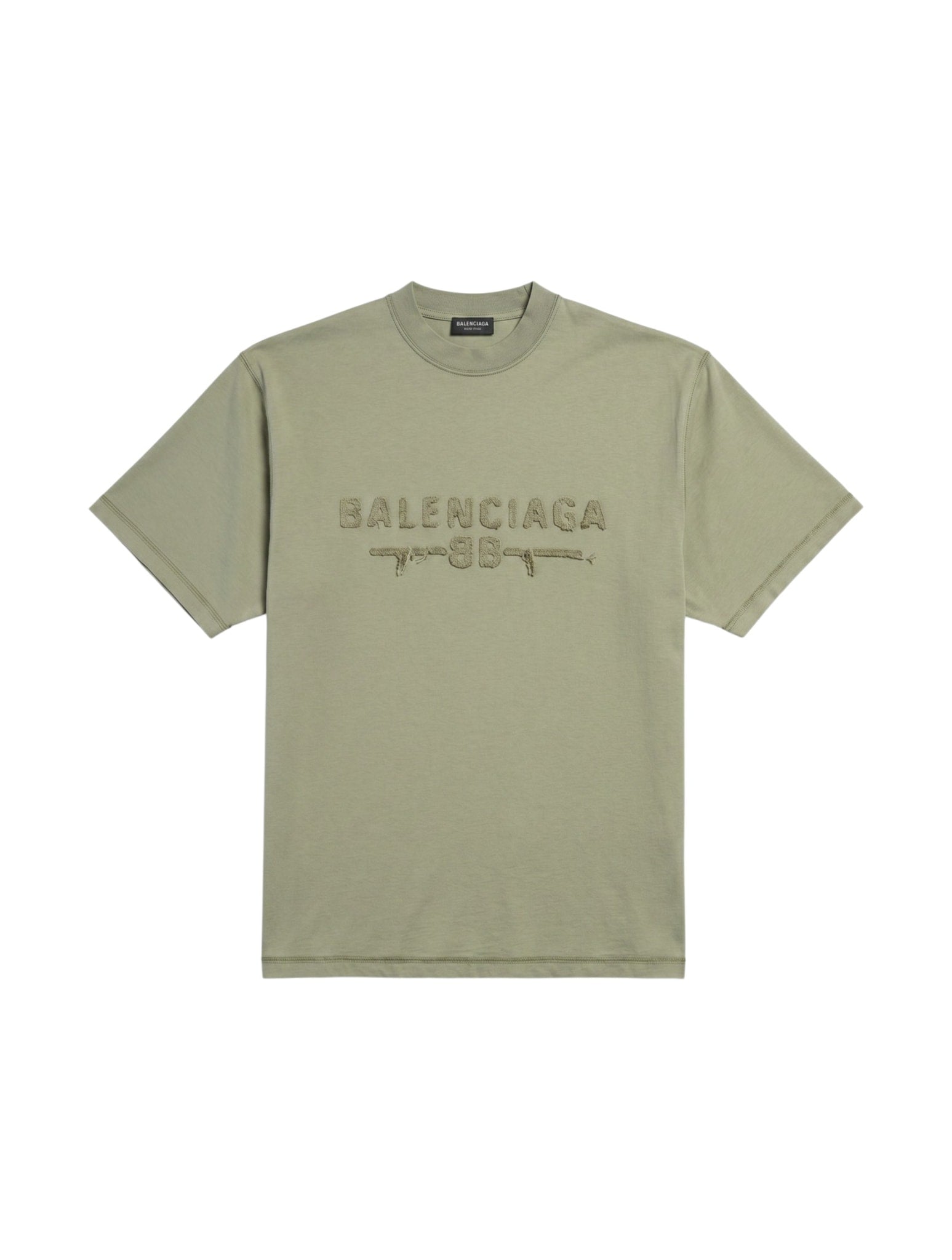BALENCIAGA INSIDE OUT MILITARY GREEN T-SHIRT