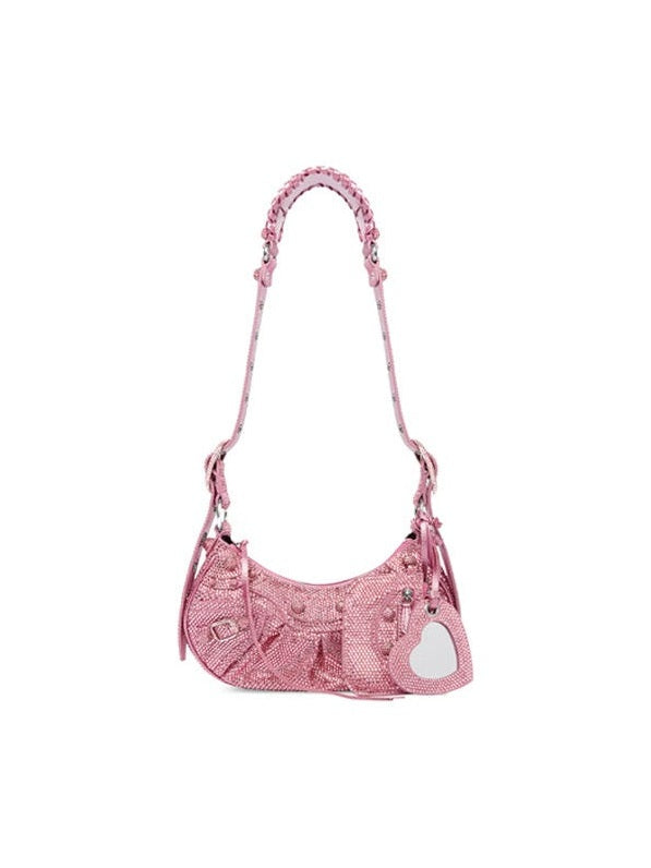 BALENCIAGA LE CAGOLE GLITTER PINK BAG BALENCIAGA The Hype Company