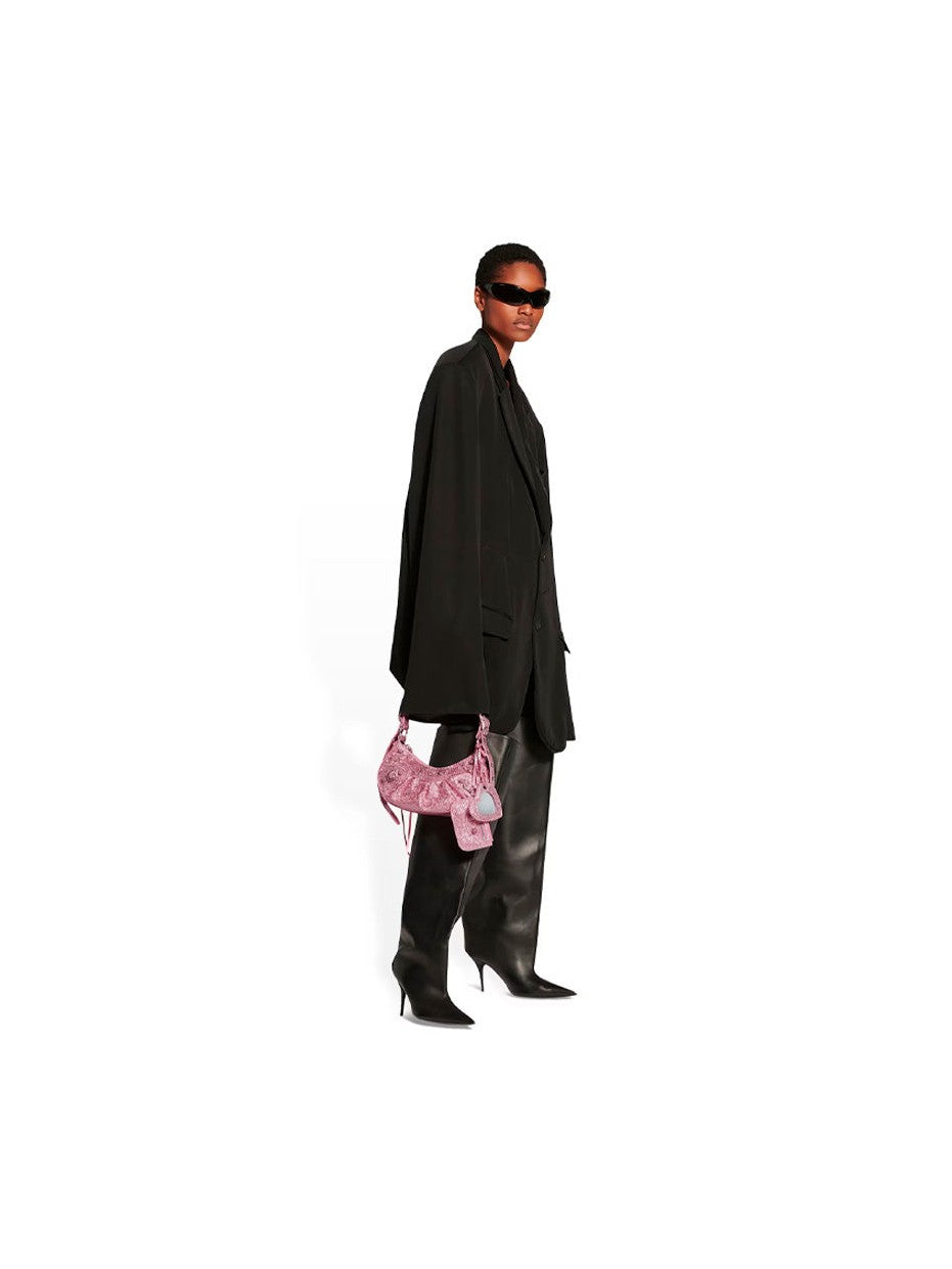 BALENCIAGA LE CAGOLE GLITTER PINK BAG BALENCIAGA The Hype Company