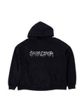 BALENCIAGA LIQUID METAL LOGO HOODIE BLACK BALENCIAGA The Hype Company