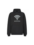 BALENCIAGA LOVE WIFI BLACK OVERSIZE HOODIE