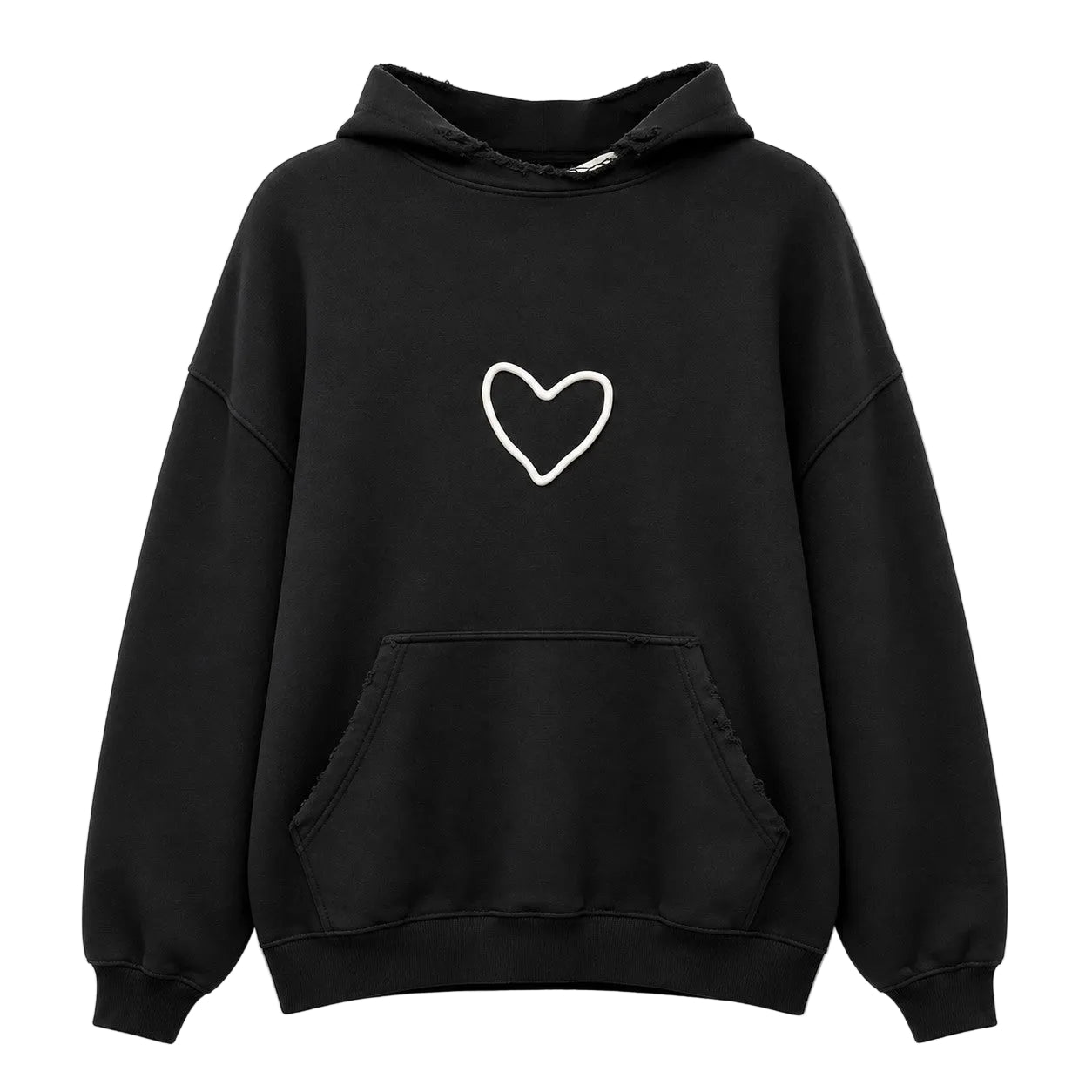 BALENCIAGA LOVELY HEART BLACK HOODIE