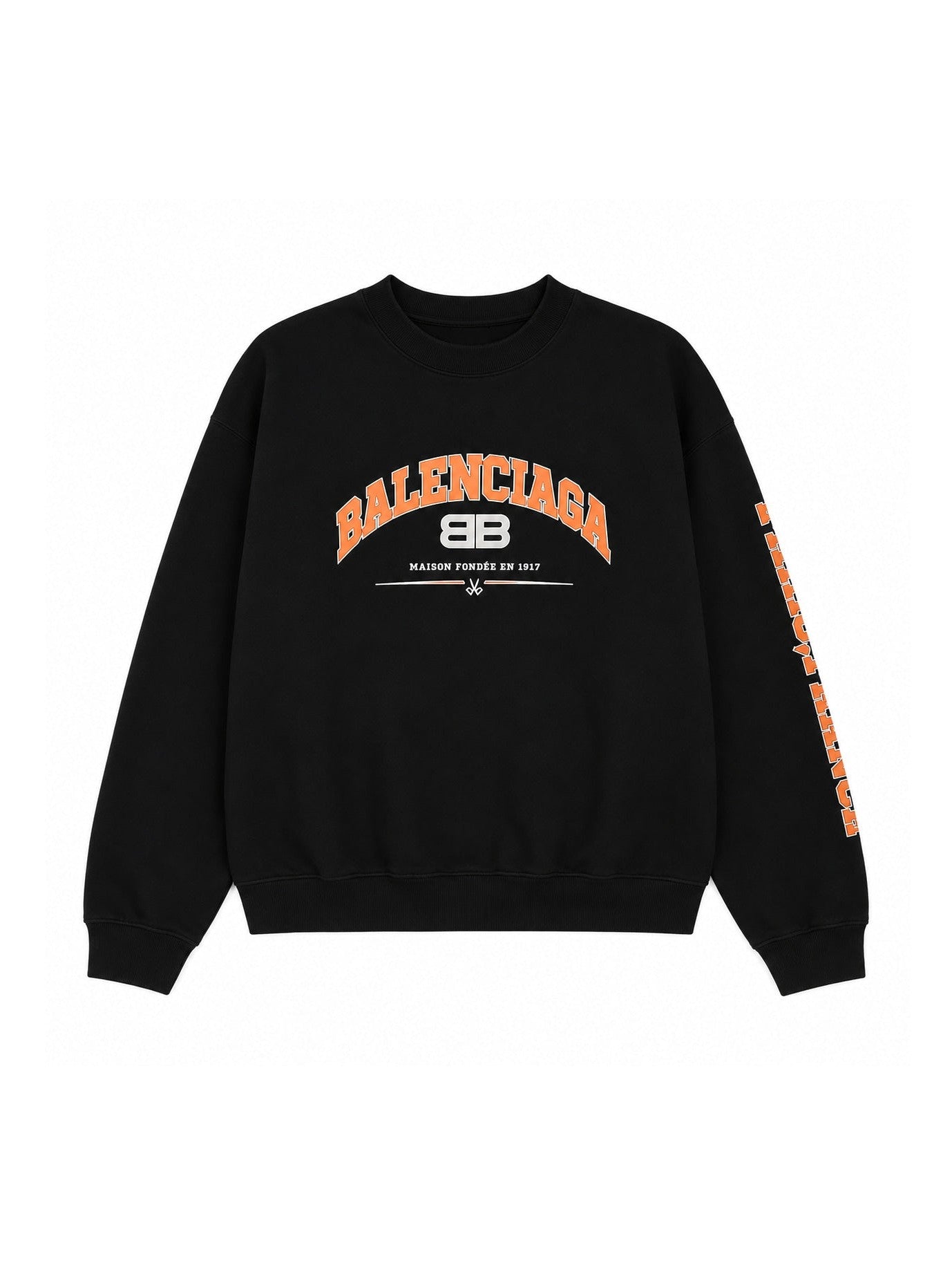 BALENCIAGA MAISON LE FONDEE CREWNECK BLACK