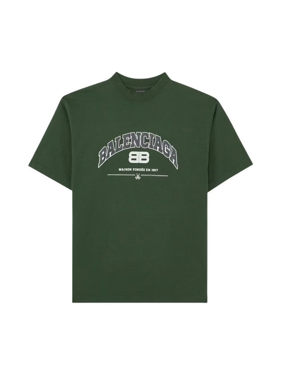 BALENCIAGA MAISON LOGO T-SHIRT GREEN