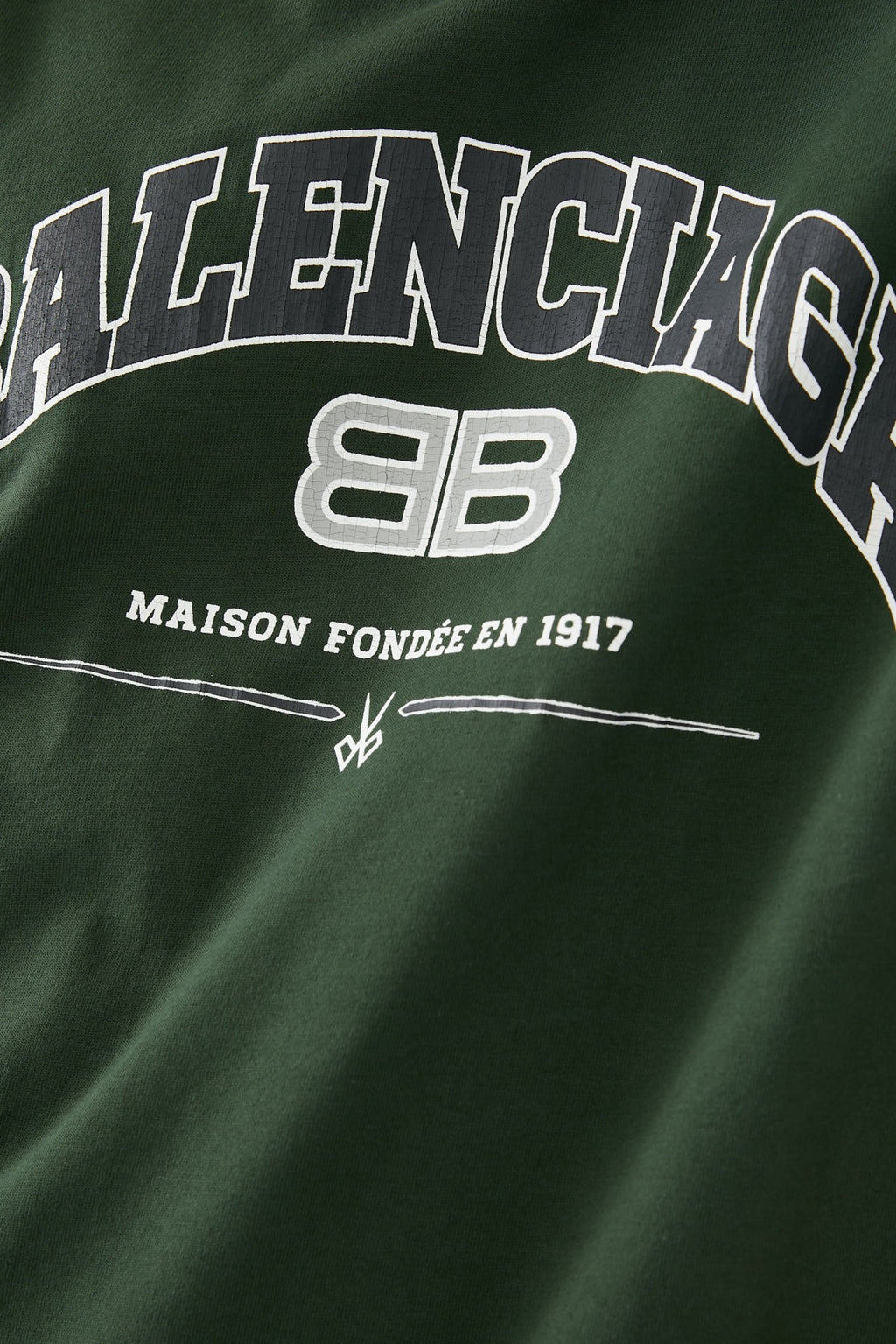 BALENCIAGA MAISON LOGO T-SHIRT GREEN