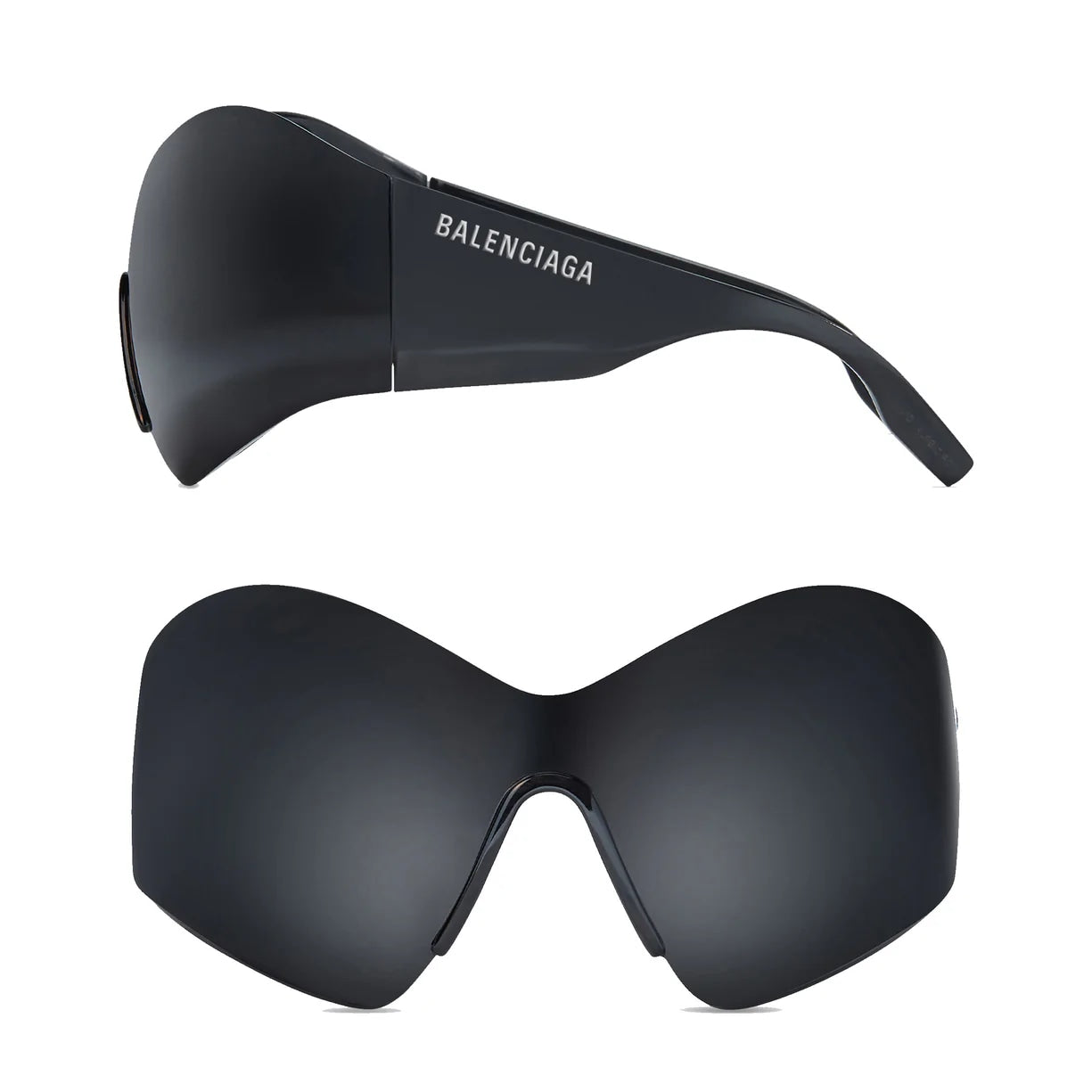 BALENCIAGA MASK BUTTERFLY SUNGLASSES BLACK
