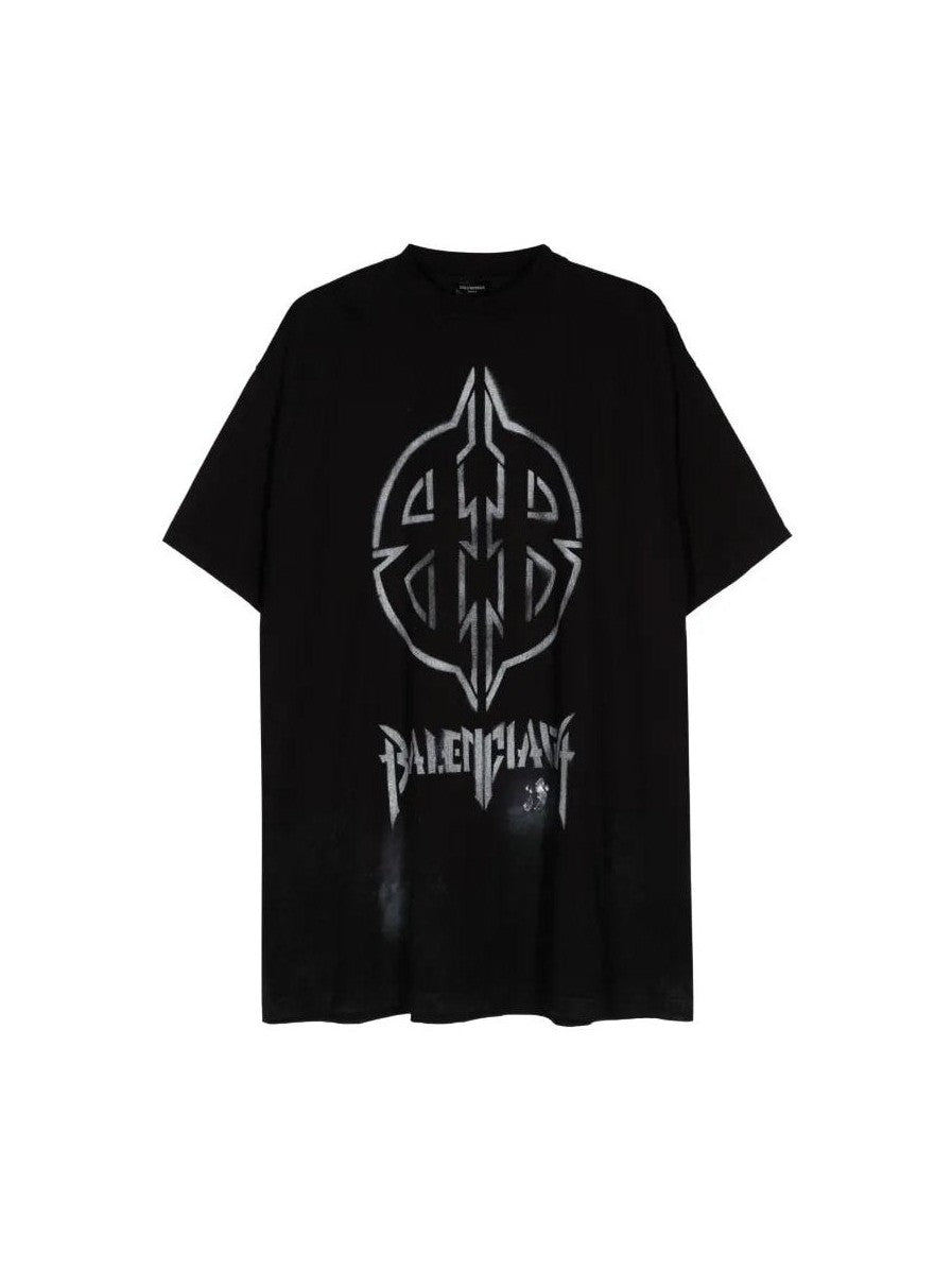 BALENCIAGA METAL BB T-SHIRT BLACK