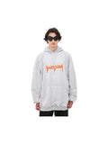 BALENCIAGA METAL LOGO HOODIE GREY BALENCIAGA The Hype Company