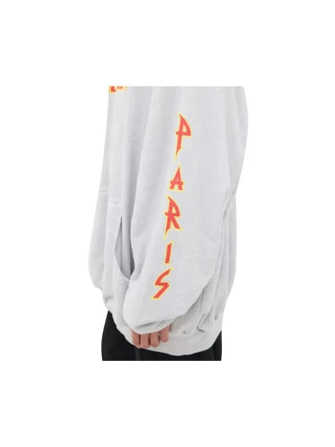 BALENCIAGA METAL LOGO HOODIE GREY BALENCIAGA The Hype Company