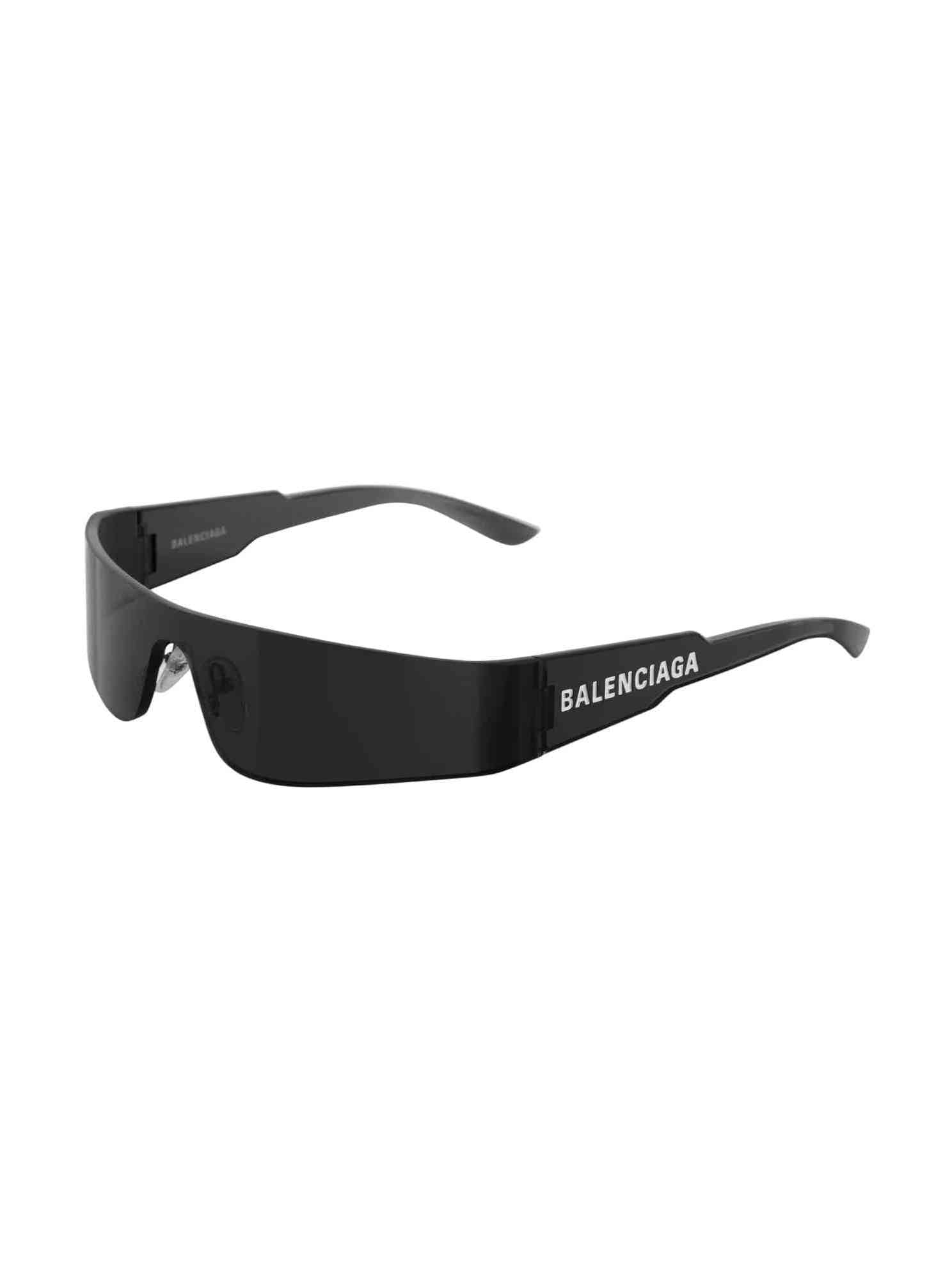 BALENCIAGA MONO RECTANGLE SUNGLASSES BLACK