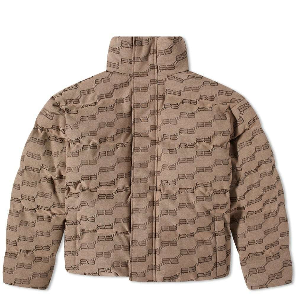 BALENCIAGA MONOGRAM BB PUFFER JACKET BEIGE