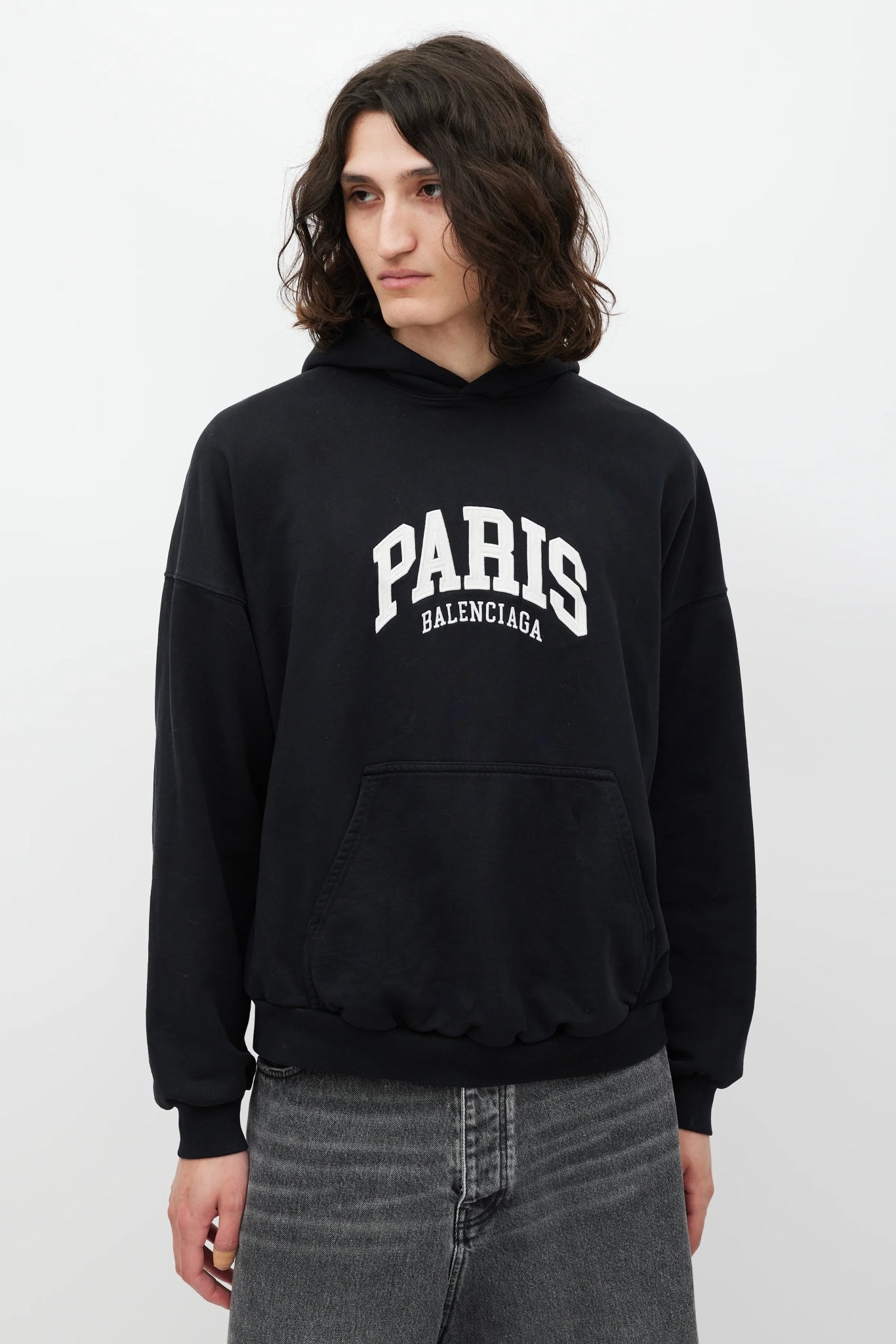 BALENCIAGA PARIS HOODIE BLACK