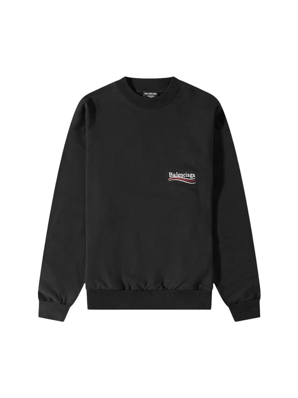 BALENCIAGA POLITICAL CAMPAIGN CREWNECK BLACK