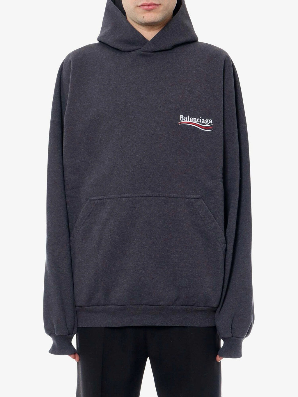 BALENCIAGA POLITICAL CAMPAIGN GREY HOODIE