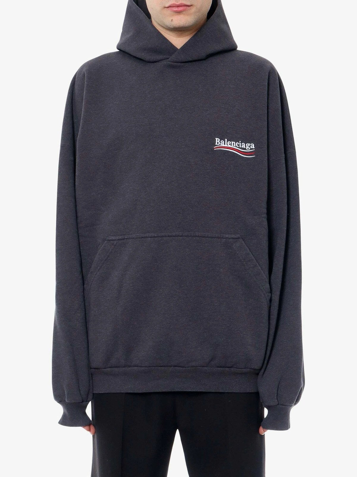 BALENCIAGA POLITICAL CAMPAIGN GREY HOODIE