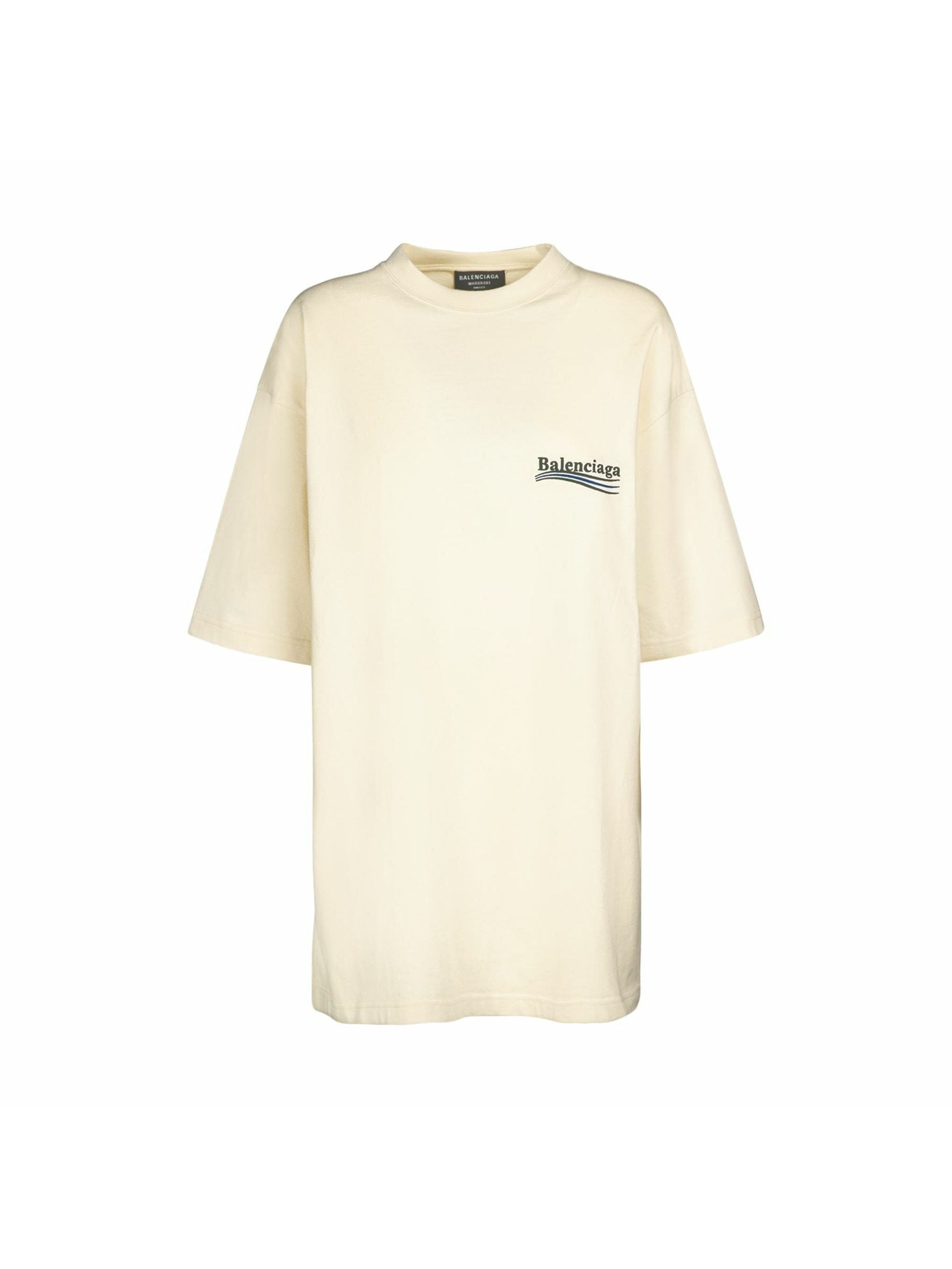 BALENCIAGA POLITICAL CAMPAIGN T-SHIRT CREAM