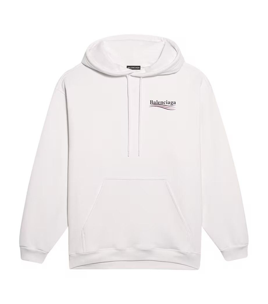 BALENCIAGA POLITICAL CAMPAIGN WHITE HOODIE