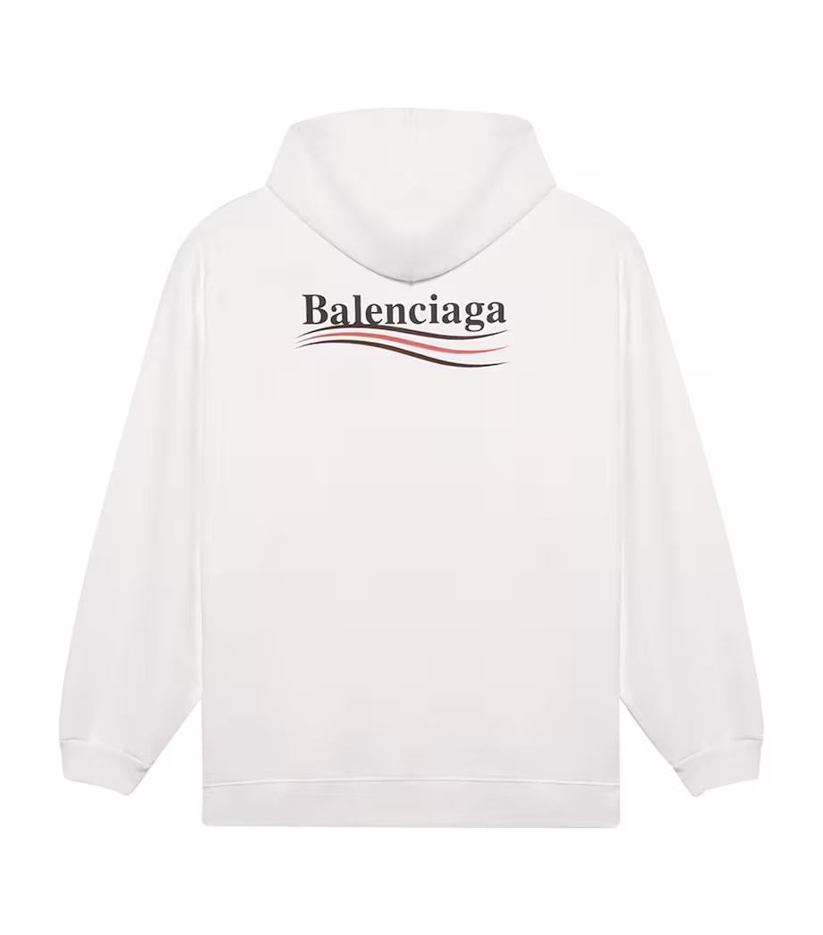BALENCIAGA POLITICAL CAMPAIGN WHITE HOODIE