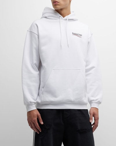 BALENCIAGA POLITICAL CAMPAIGN WHITE HOODIE