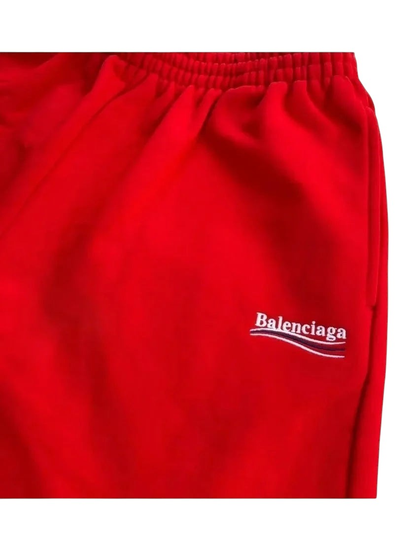 BALENCIAGA POLITICAL RED SWEATSHORT