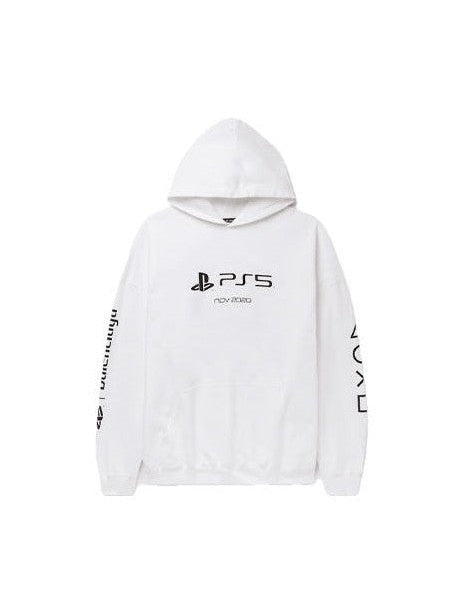 BALENCIAGA PS5 WHITE LOGO HOODIE BALENCIAGA The Hype Company