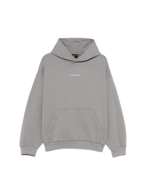 BALENCIAGA REFLECTIVE LOGO GREY HOODIE BALENCIAGA The Hype Company