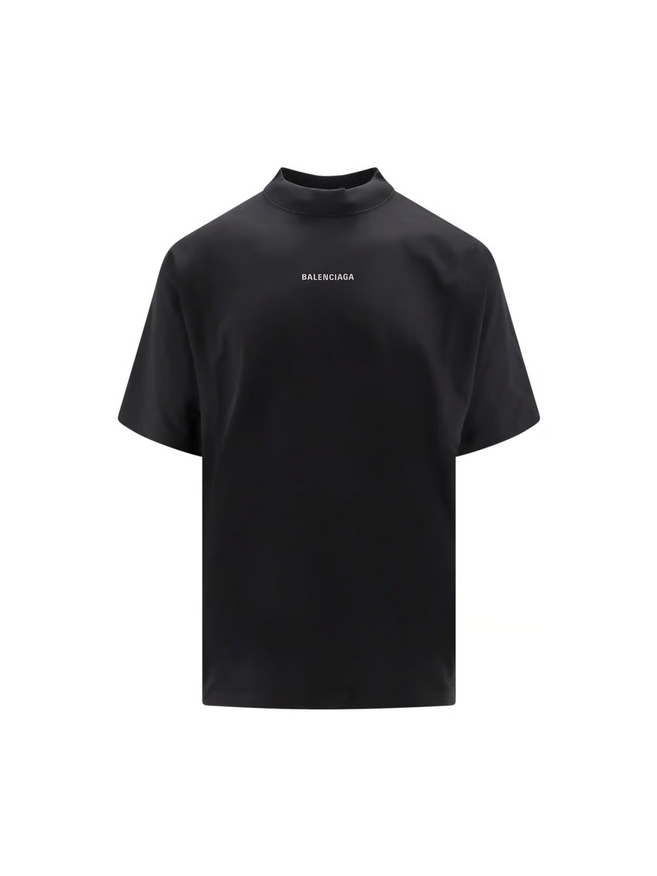 BALENCIAGA REFLECTIVE LOGO PRINTED T-SHIRT BLACK