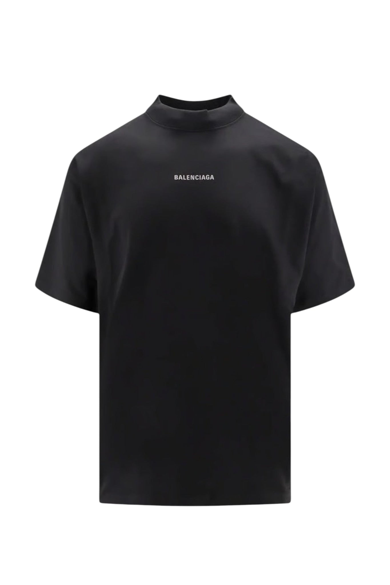 BALENCIAGA REFLECTIVE LOGO PRINTED T-SHIRT BLACK