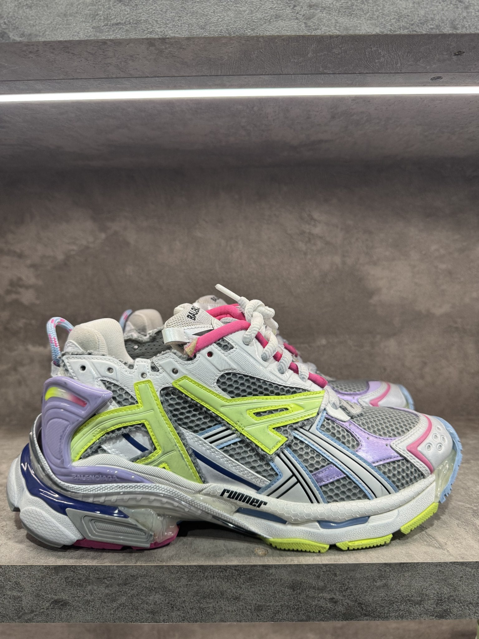 BALENCIAGA RUNNER SNEAKERS GREY PURPLE