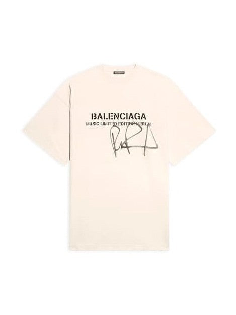 BALENCIAGA RUPAUL OVERSIZED T-SHIRT CREAM