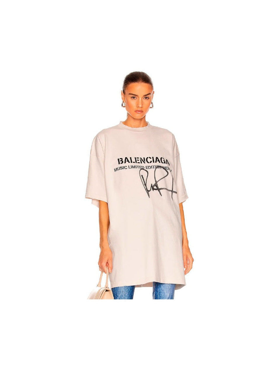 BALENCIAGA RUPAUL OVERSIZED T-SHIRT CREAM