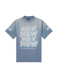 BALENCIAGA SEE NOW BUY NOW BLUE FADED T-SHIRT