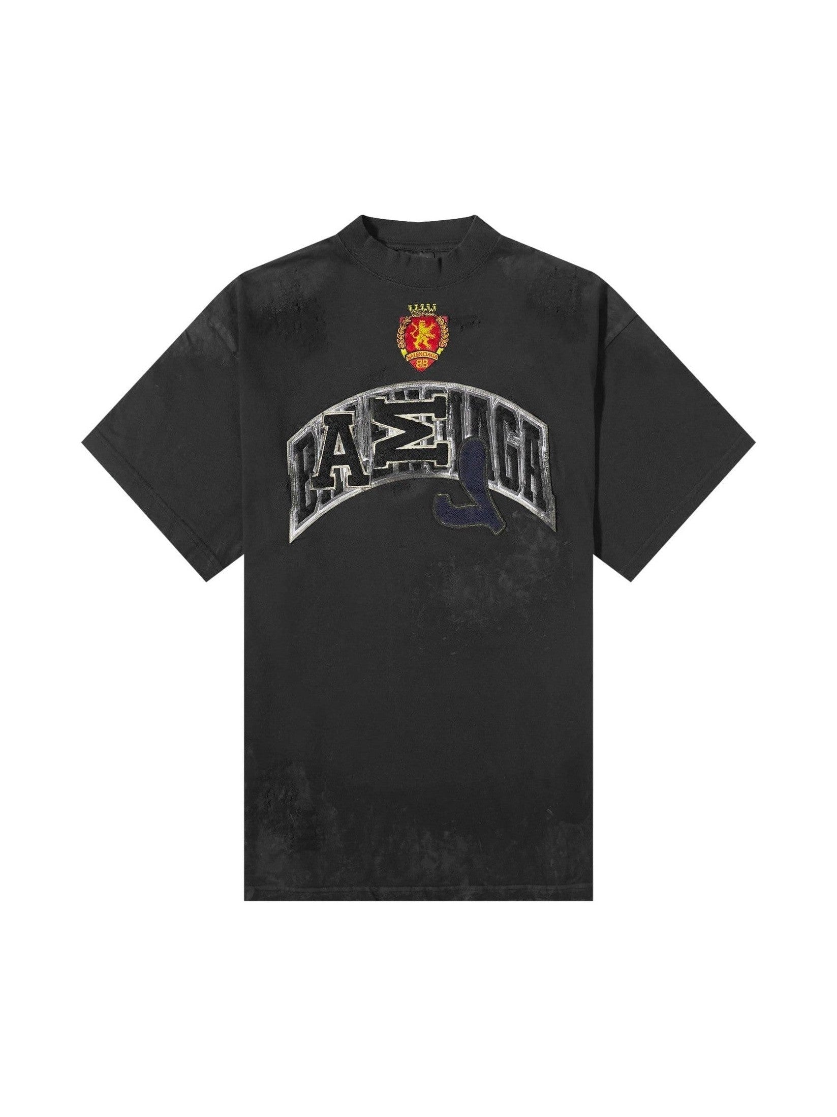 BALENCIAGA SKATER LOGO OVERSIZED T-SHIRT BLACK