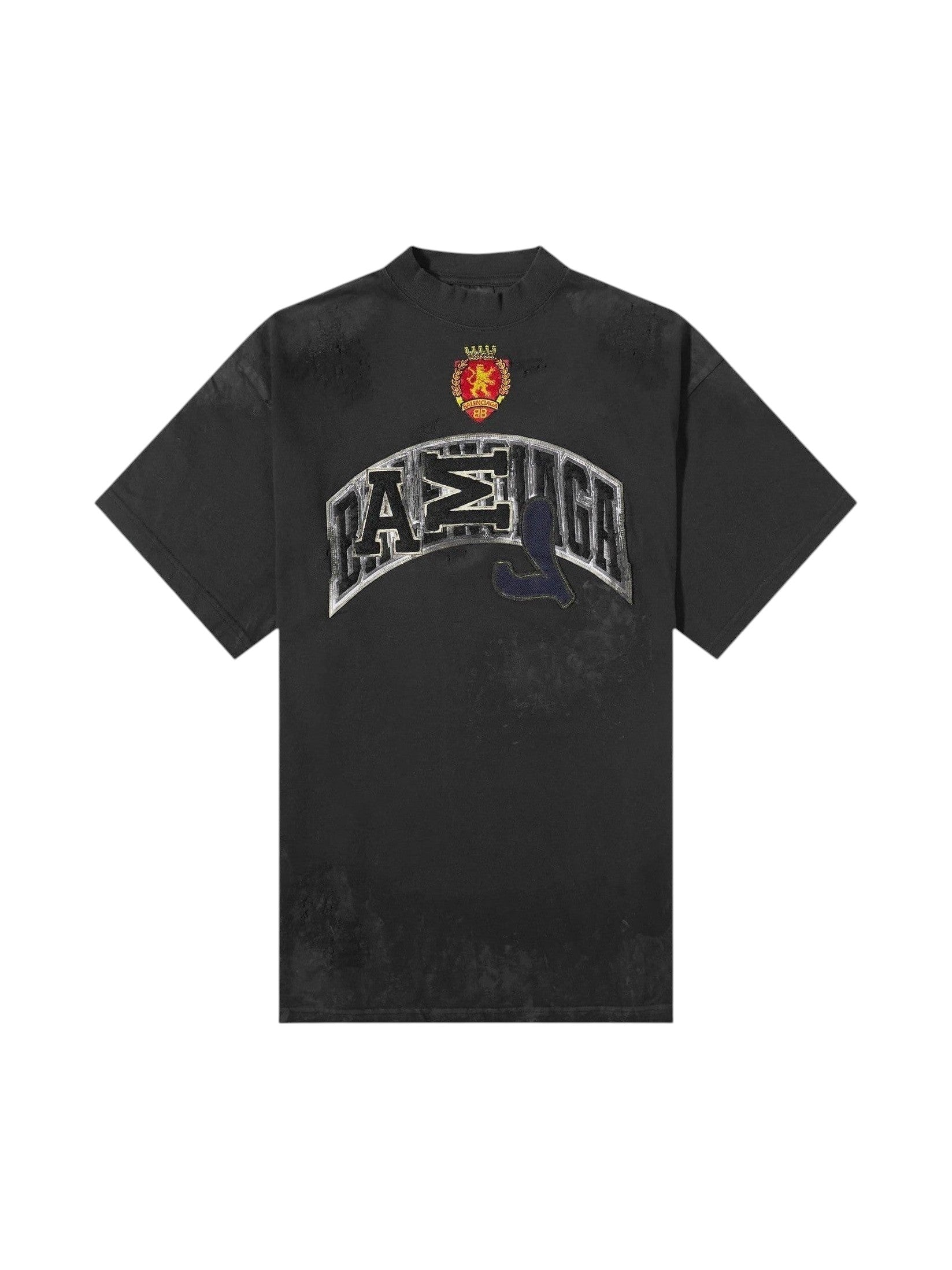 BALENCIAGA SKATER LOGO OVERSIZED T-SHIRT BLACK