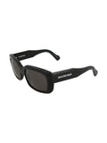 BALENCIAGA SQUARE RECTANGLE SUNGLASSES BLACK