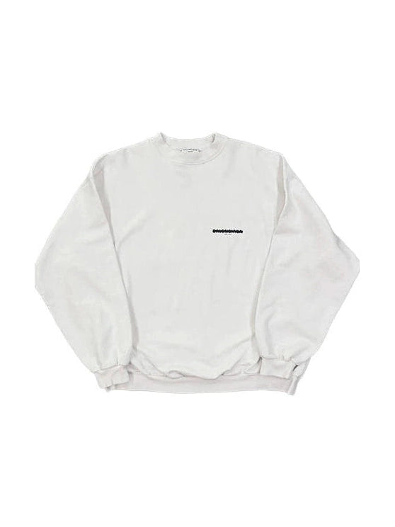BALENCIAGA STRIKER LOGO WHITE CREWNECK BALENCIAGA The Hype Company