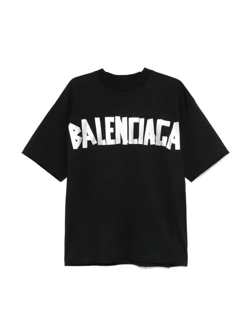 BALENCIAGA TAPE BLACK T SHIRT