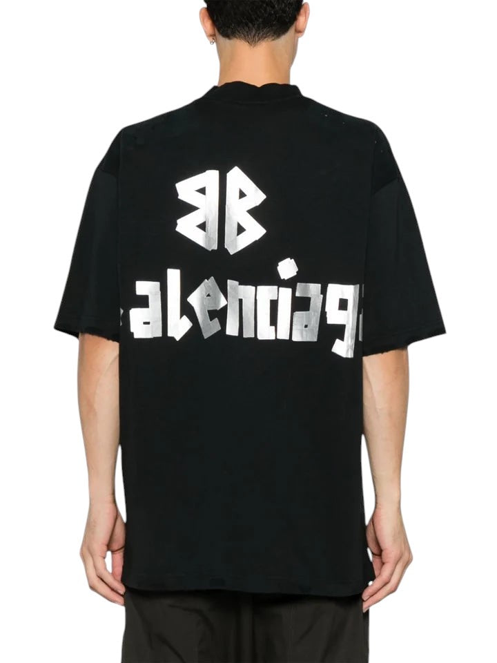 BALENCIAGA TAPE BLACK T SHIRT