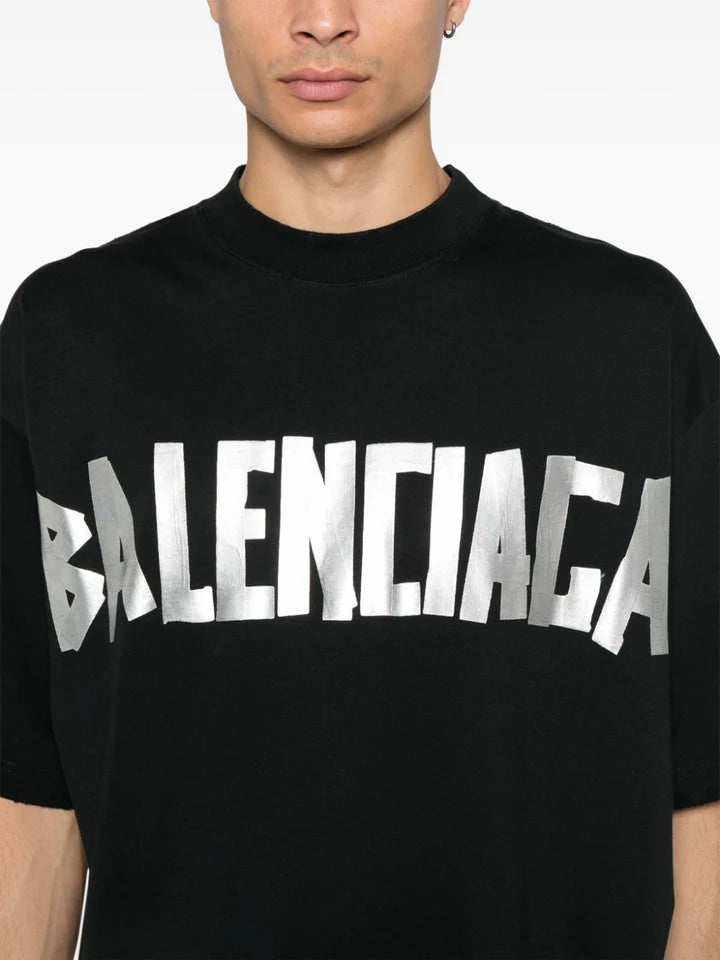 BALENCIAGA TAPE BLACK T SHIRT