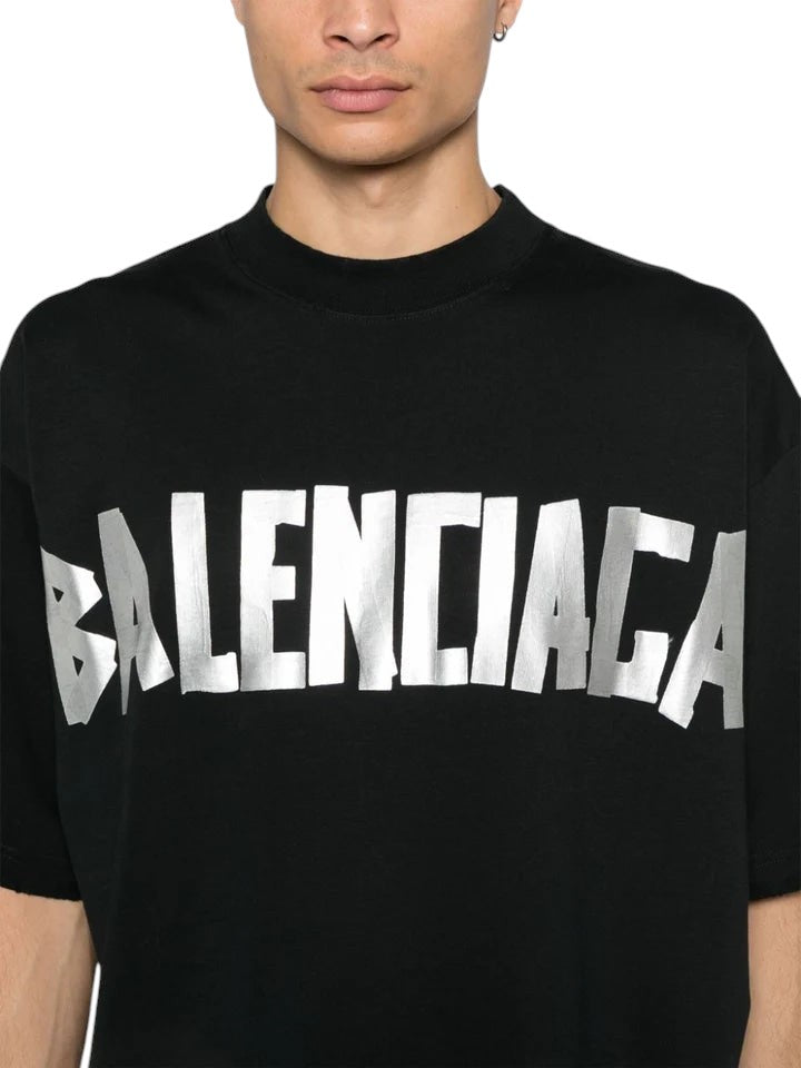 BALENCIAGA TAPE BLACK T SHIRT