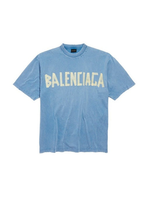 BALENCIAGA TAPE T SHIRT LIGHT BLUE BALENCIAGA The Hype Company