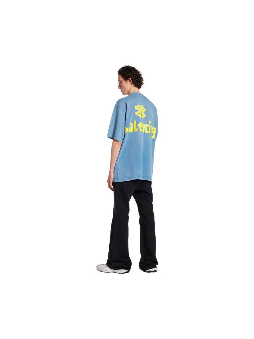 BALENCIAGA TAPE T SHIRT LIGHT BLUE BALENCIAGA The Hype Company